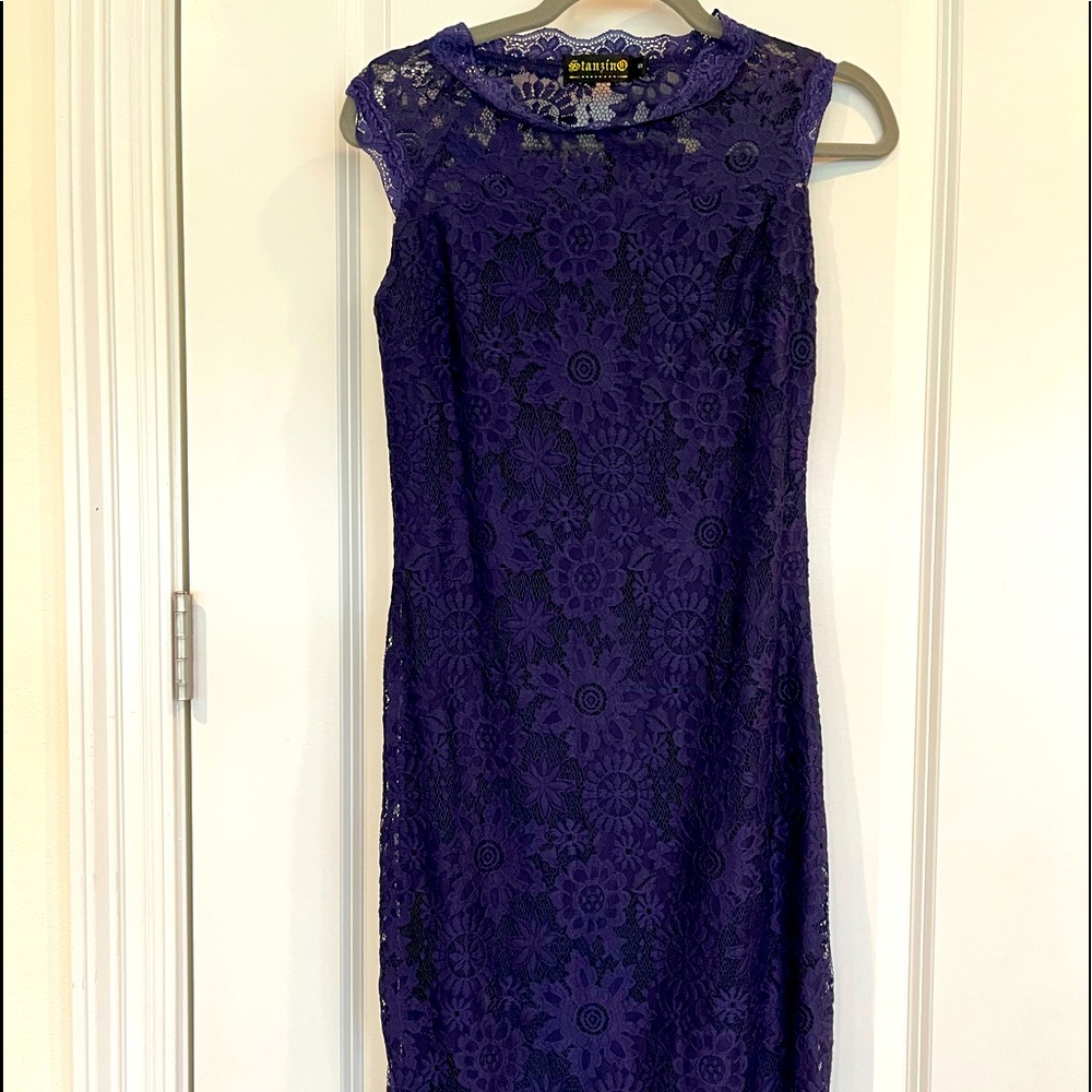 Blue lace cocktail dress - gorgeous!